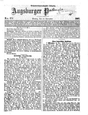 Augsburger Postzeitung Montag 18. November 1867