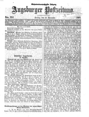 Augsburger Postzeitung Freitag 29. November 1867