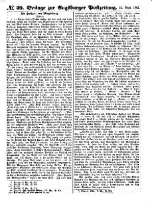 Augsburger Postzeitung Mittwoch 25. September 1867