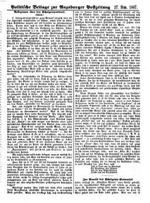 Augsburger Postzeitung Mittwoch 27. November 1867