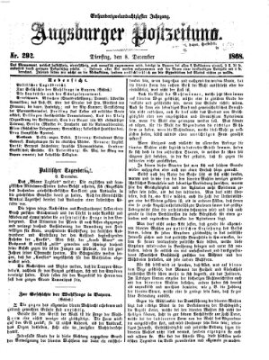 Augsburger Postzeitung Dienstag 8. Dezember 1868