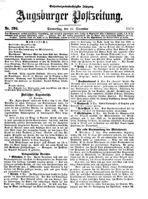 Augsburger Postzeitung Donnerstag 10. Dezember 1868