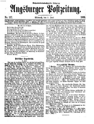 Augsburger Postzeitung Mittwoch 2. Juni 1869