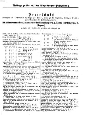 Augsburger Postzeitung Samstag 20. März 1869
