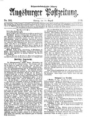 Augsburger Postzeitung Montag 30. August 1869
