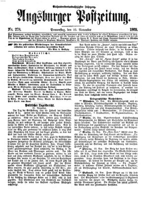 Augsburger Postzeitung Donnerstag 25. November 1869