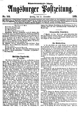 Augsburger Postzeitung Freitag 31. Dezember 1869
