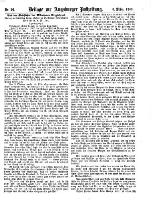 Augsburger Postzeitung Freitag 5. März 1869