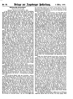 Augsburger Postzeitung Dienstag 9. März 1869