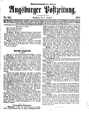 Augsburger Postzeitung Samstag 6. August 1870