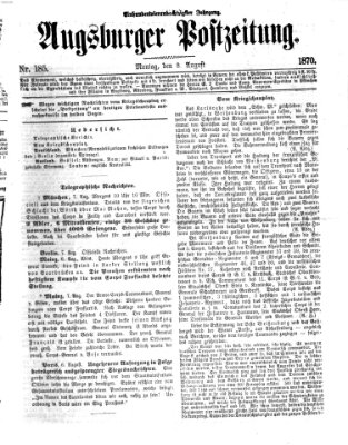 Augsburger Postzeitung Montag 8. August 1870