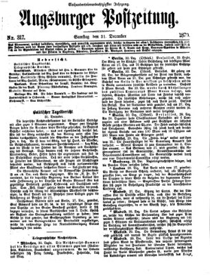 Augsburger Postzeitung Samstag 31. Dezember 1870