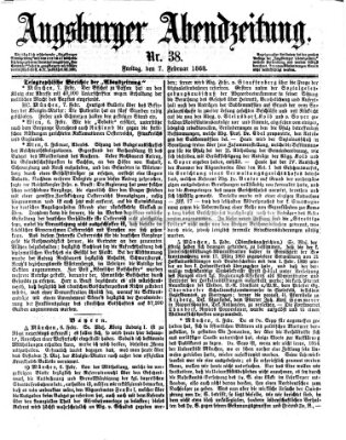 Augsburger Abendzeitung Freitag 7. Februar 1868