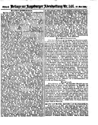 Augsburger Abendzeitung Mittwoch 27. Mai 1868