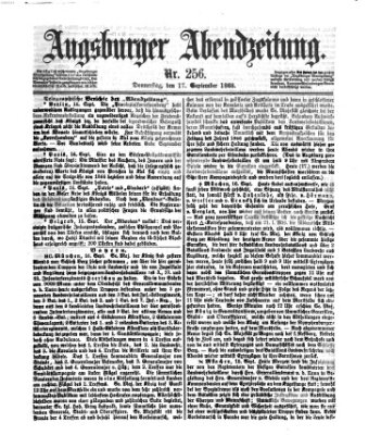 Augsburger Abendzeitung Donnerstag 17. September 1868