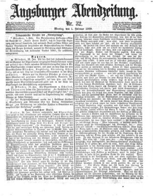 Augsburger Abendzeitung Montag 1. Februar 1869