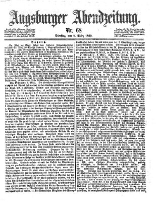 Augsburger Abendzeitung Dienstag 9. März 1869