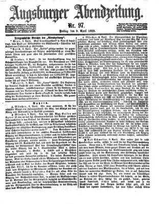 Augsburger Abendzeitung Freitag 9. April 1869
