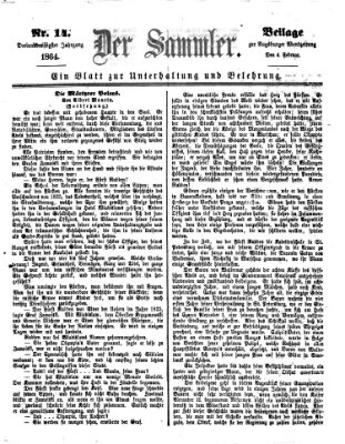 Der Sammler (Augsburger Abendzeitung) Donnerstag 4. Februar 1864