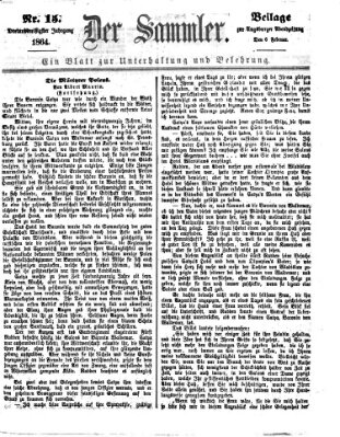 Der Sammler (Augsburger Abendzeitung) Samstag 6. Februar 1864