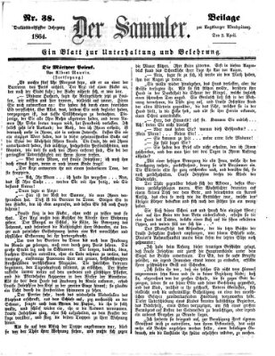 Der Sammler (Augsburger Abendzeitung) Samstag 2. April 1864