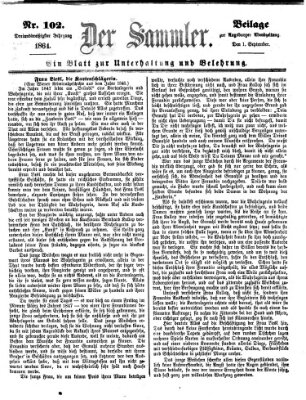 Der Sammler (Augsburger Abendzeitung) Donnerstag 1. September 1864