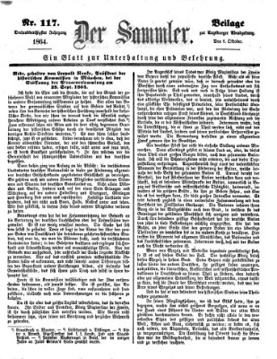 Der Sammler (Augsburger Abendzeitung) Donnerstag 6. Oktober 1864