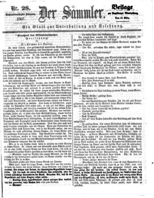 Der Sammler (Augsburger Abendzeitung) Dienstag 12. März 1867