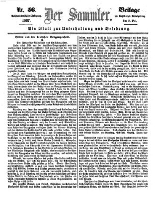 Der Sammler (Augsburger Abendzeitung) Samstag 18. Mai 1867