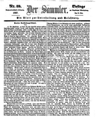 Der Sammler (Augsburger Abendzeitung) Donnerstag 23. Mai 1867