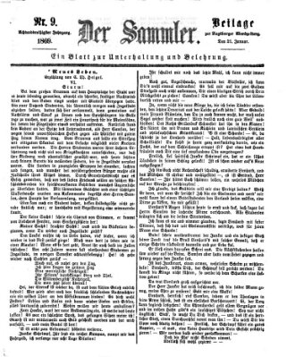 Der Sammler (Augsburger Abendzeitung) Donnerstag 21. Januar 1869
