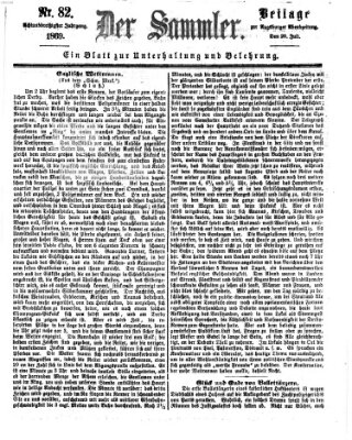 Der Sammler (Augsburger Abendzeitung) Dienstag 20. Juli 1869