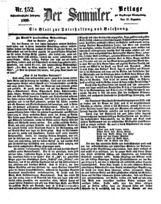 Der Sammler (Augsburger Abendzeitung) Donnerstag 30. Dezember 1869