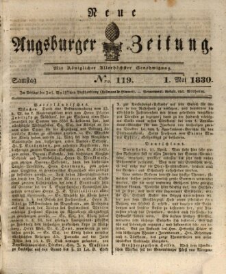 Neue Augsburger Zeitung Samstag 1. Mai 1830