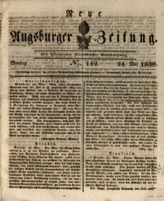 Neue Augsburger Zeitung Montag 24. Mai 1830
