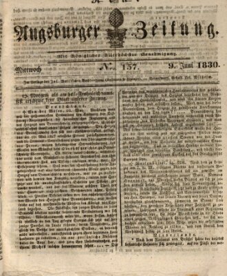 Neue Augsburger Zeitung Mittwoch 9. Juni 1830