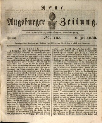 Neue Augsburger Zeitung Freitag 9. Juli 1830