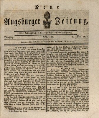 Neue Augsburger Zeitung Dienstag 17. Mai 1831