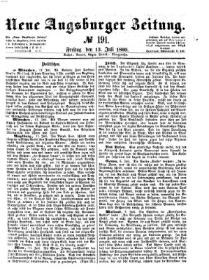 Neue Augsburger Zeitung Freitag 13. Juli 1860