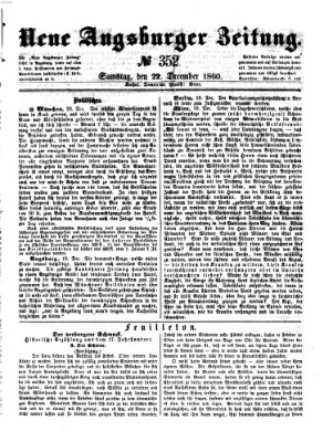 Neue Augsburger Zeitung Samstag 22. Dezember 1860