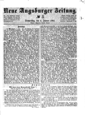 Neue Augsburger Zeitung Donnerstag 3. Januar 1861