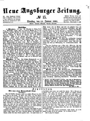 Neue Augsburger Zeitung Dienstag 15. Januar 1861