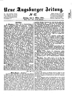 Neue Augsburger Zeitung Freitag 8. März 1861