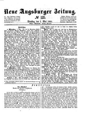 Neue Augsburger Zeitung Dienstag 7. Mai 1861