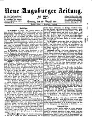 Neue Augsburger Zeitung Sonntag 18. August 1861