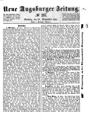 Neue Augsburger Zeitung Sonntag 29. September 1861