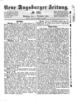 Neue Augsburger Zeitung Sonntag 1. Dezember 1861