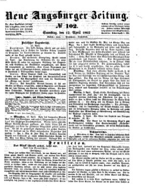 Neue Augsburger Zeitung Samstag 12. April 1862