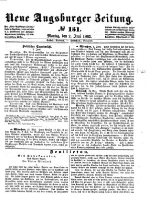 Neue Augsburger Zeitung Montag 2. Juni 1862