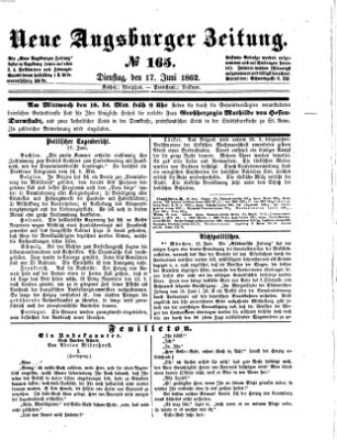 Neue Augsburger Zeitung Dienstag 17. Juni 1862
